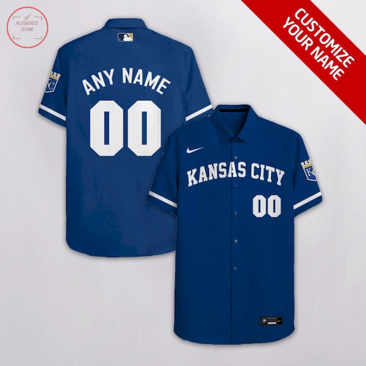 Kansas City Royals Customized Blue Hawaiian Shirt