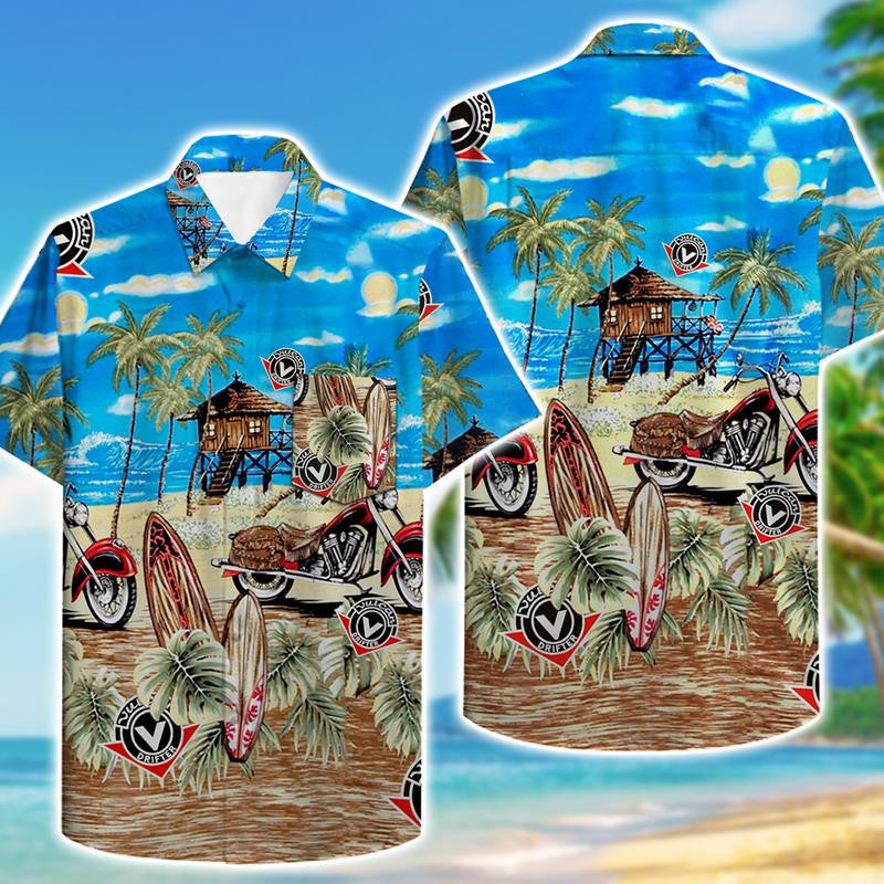 Kawasaki Vulcan Drifter Motorcycle Hawaiian Shirt