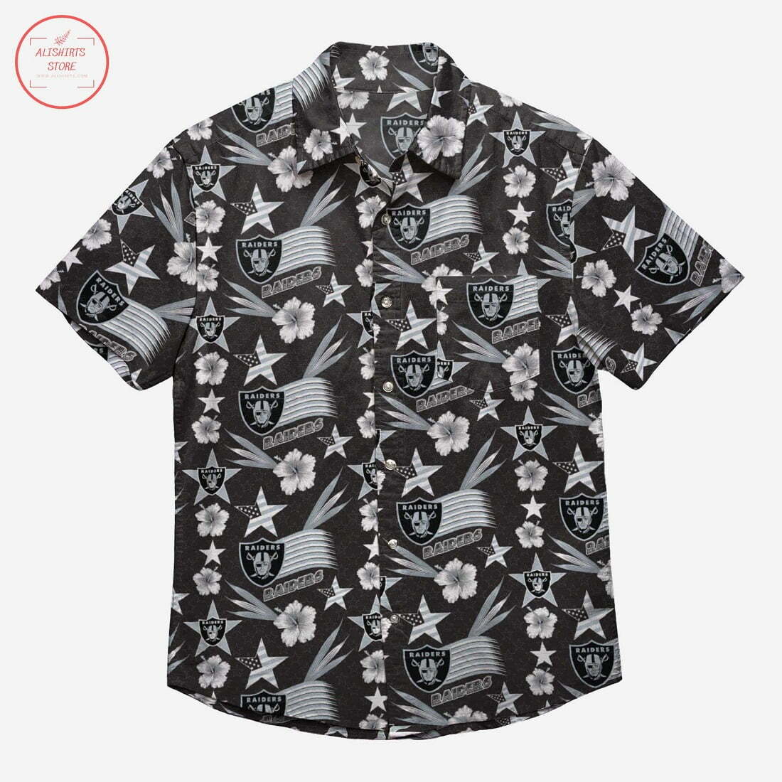 Las Vegas Raiders Americana Hawaiian Shirt