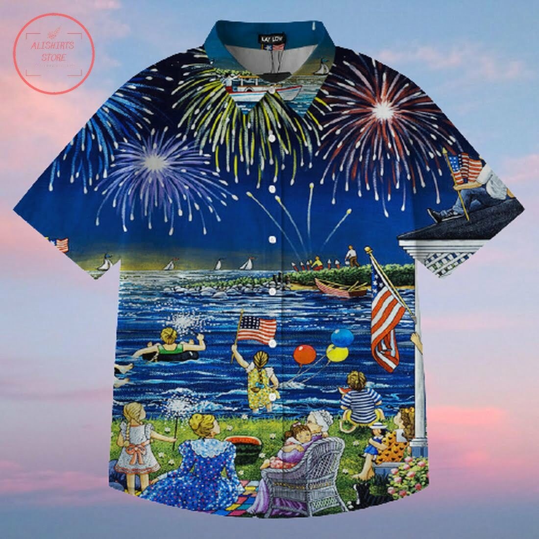 Laughter Independence Day Hawaiian Shirt