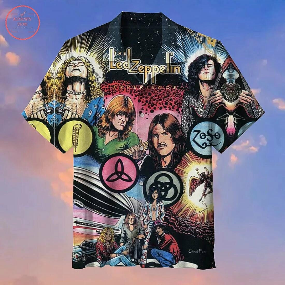 Led Zeppelin Hawaiian Shirt Beach Summer Outfit