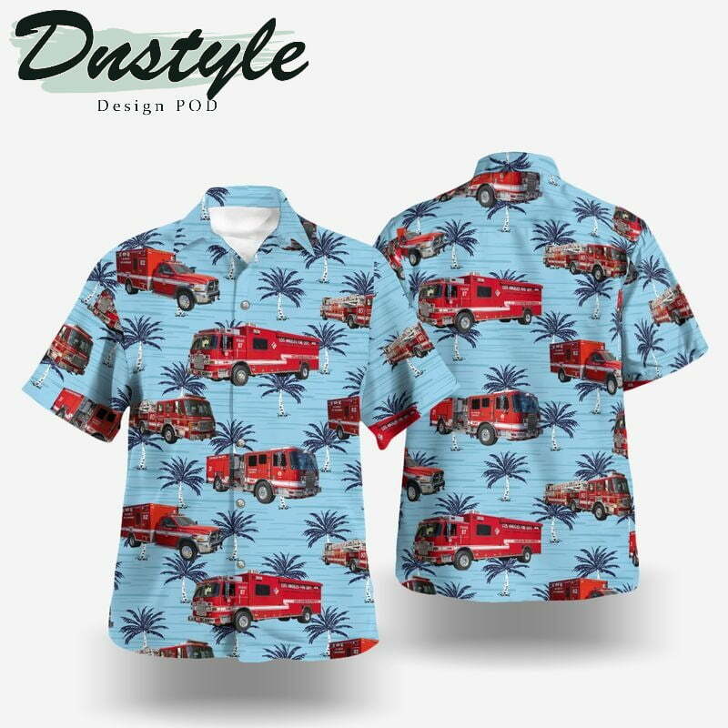 Los Angeles California Los Angeles Fire Department Hawaiian Shirt