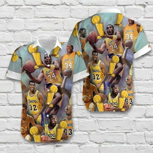 Los Angeles Lakers Team Members Hawaiian Shirt