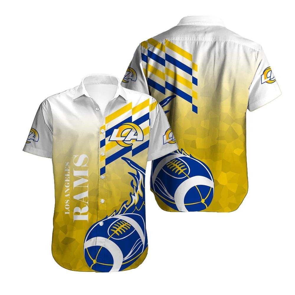 Los Angeles Rams Hawaiian Shirt Beach Summer Outfit