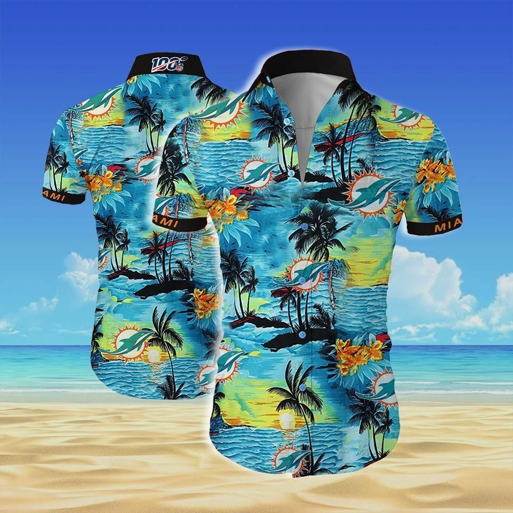 Miami Dolphins Team Island Hawaiian Shirt