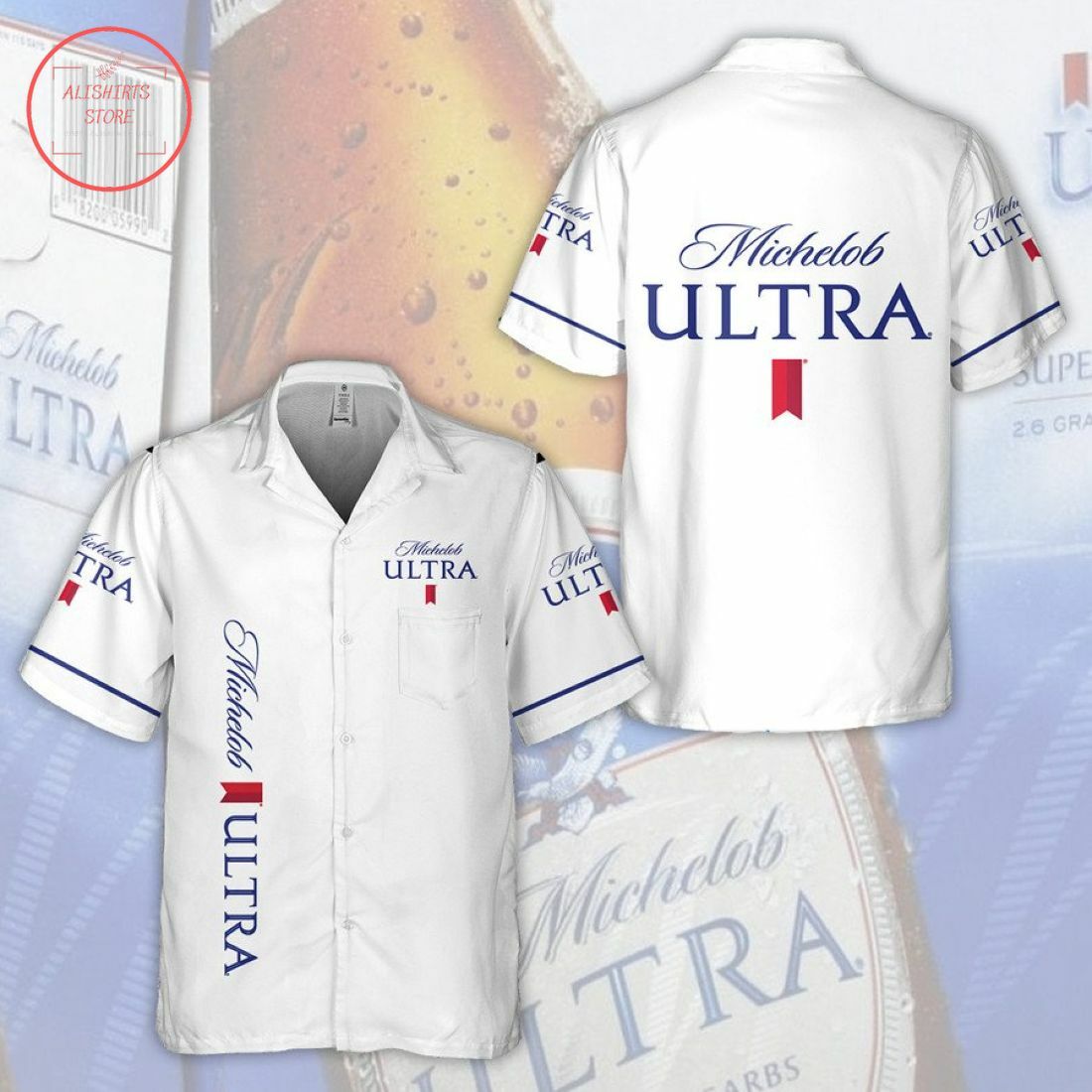 Michelob Ultra Hawaiian Shirt Summer Beach Outfit