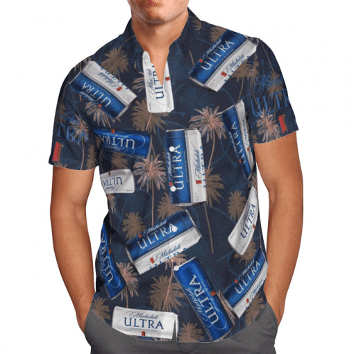 Michelob Ultra Palm Tree Hawaiian Shirt