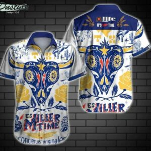 Miller Lite Beer Hawaiian Shirt Beach Summer Outfit