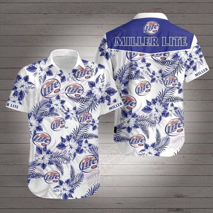 Miller Lite Beer Hawaiian Shirt Beach Summer Outfit