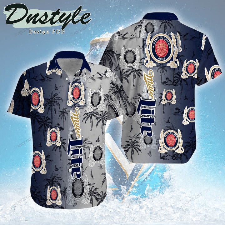 Miller Lite Beer Hawaiian Shirt Summer Outfit Beach