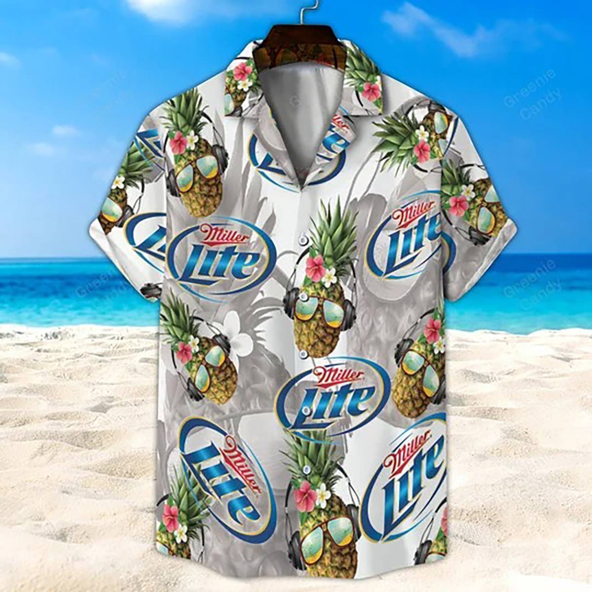 Miller Lite Funny Pineapple Hawaiian Shirt