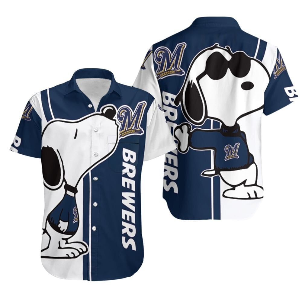 Milwaukee Brewers Hawaiian Shirt Beach Summer Outfit