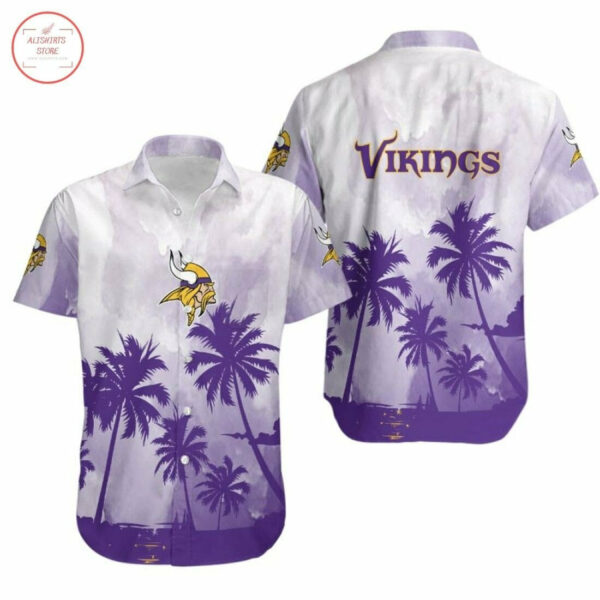 Minnesota Vikings Coconut Trees Hawaiian Shirt