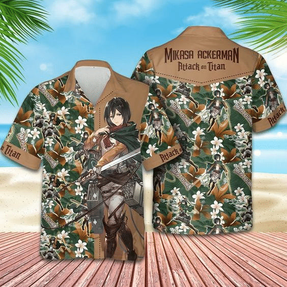 Misaka Attack On Titan Hawaiian Shirt