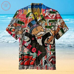 Monopoly Vintage Hawaiian Shirt Summer Beach Outfit