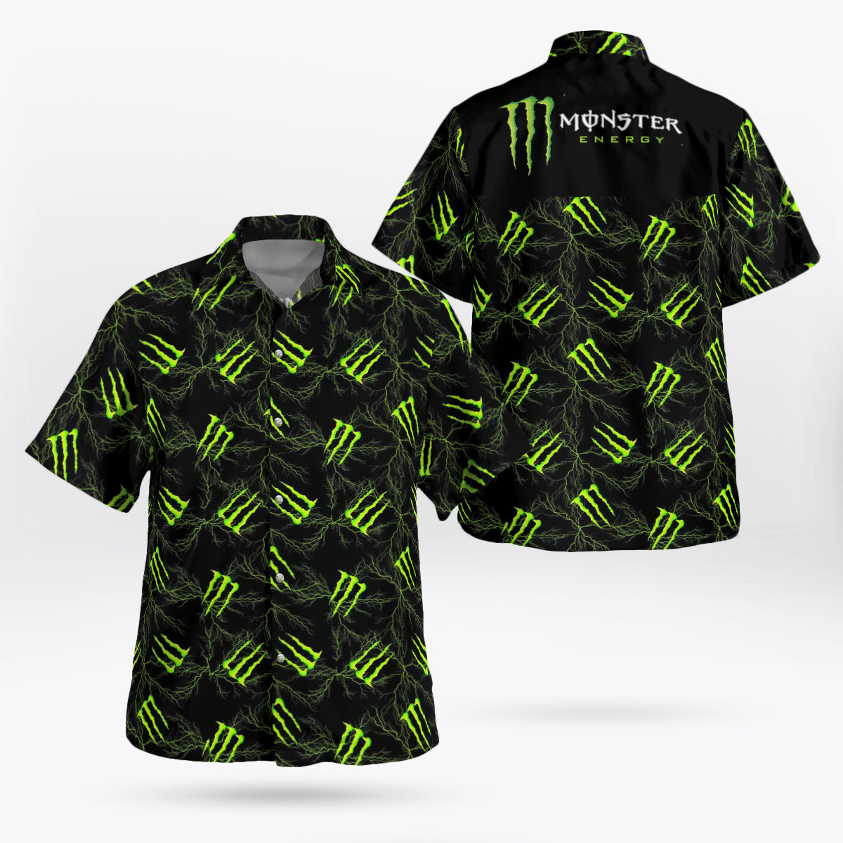 Monster Energy Hawaiian Shirt Summer Beach Outfit