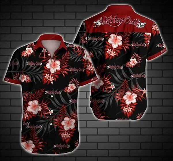 Motley Crue Hawaiian Shirt Summer Beach Outfit