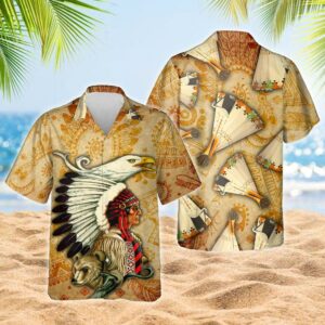 Native American Hawk Hawaiian Shirt