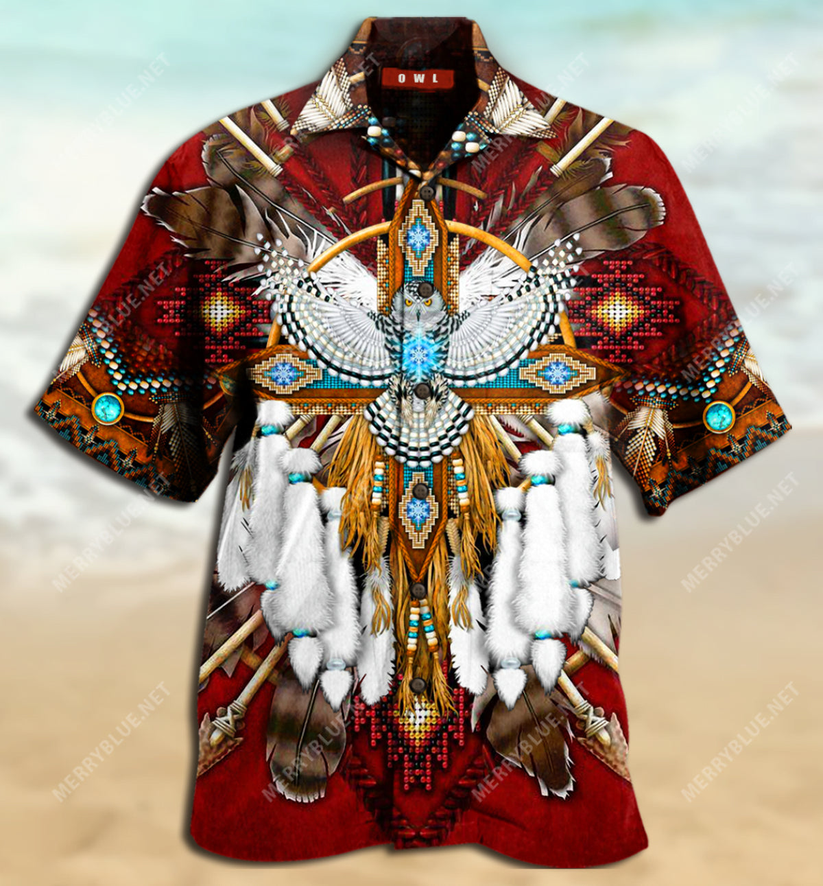 Native American Owl Hawaiian Shirt