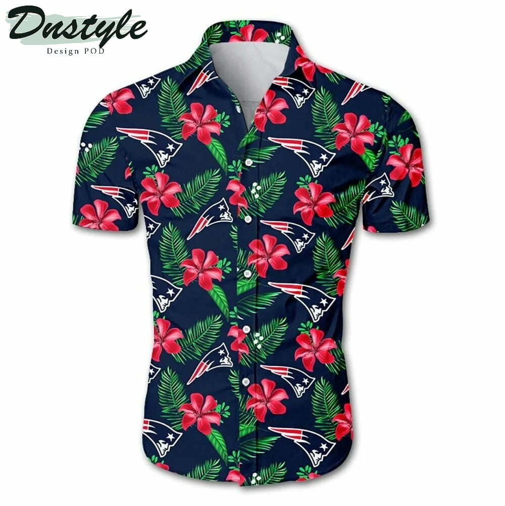 New England Patriots Floral Hawaiian Shirt