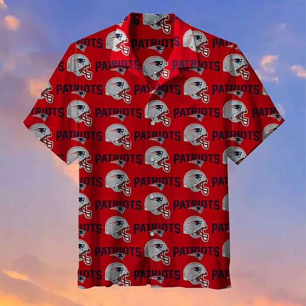 New England Patriots Red Hawaiian Shirt