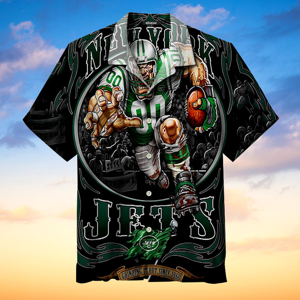 New York Jets Rampage Hawaiian Shirt