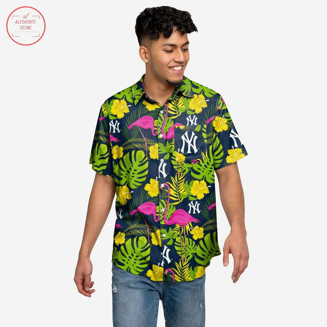 New York Yankees Highlights Hawaiian Shirt