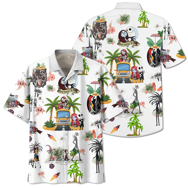 Nightmare Before Christmas Jack And Sally Hawaiian Shirt