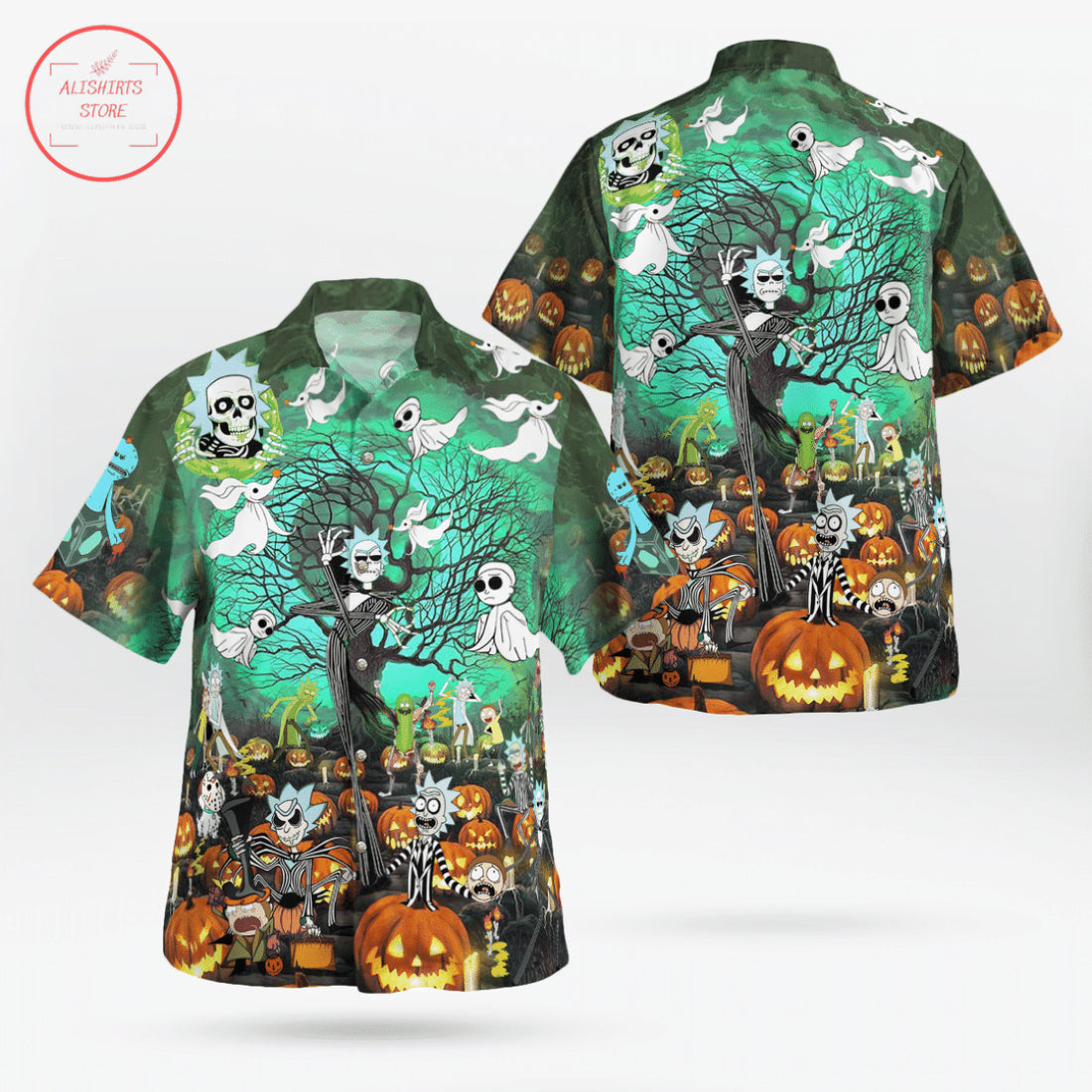 Nightmare Pumpkin Hawaiian Shirt Summer Outfit Beach