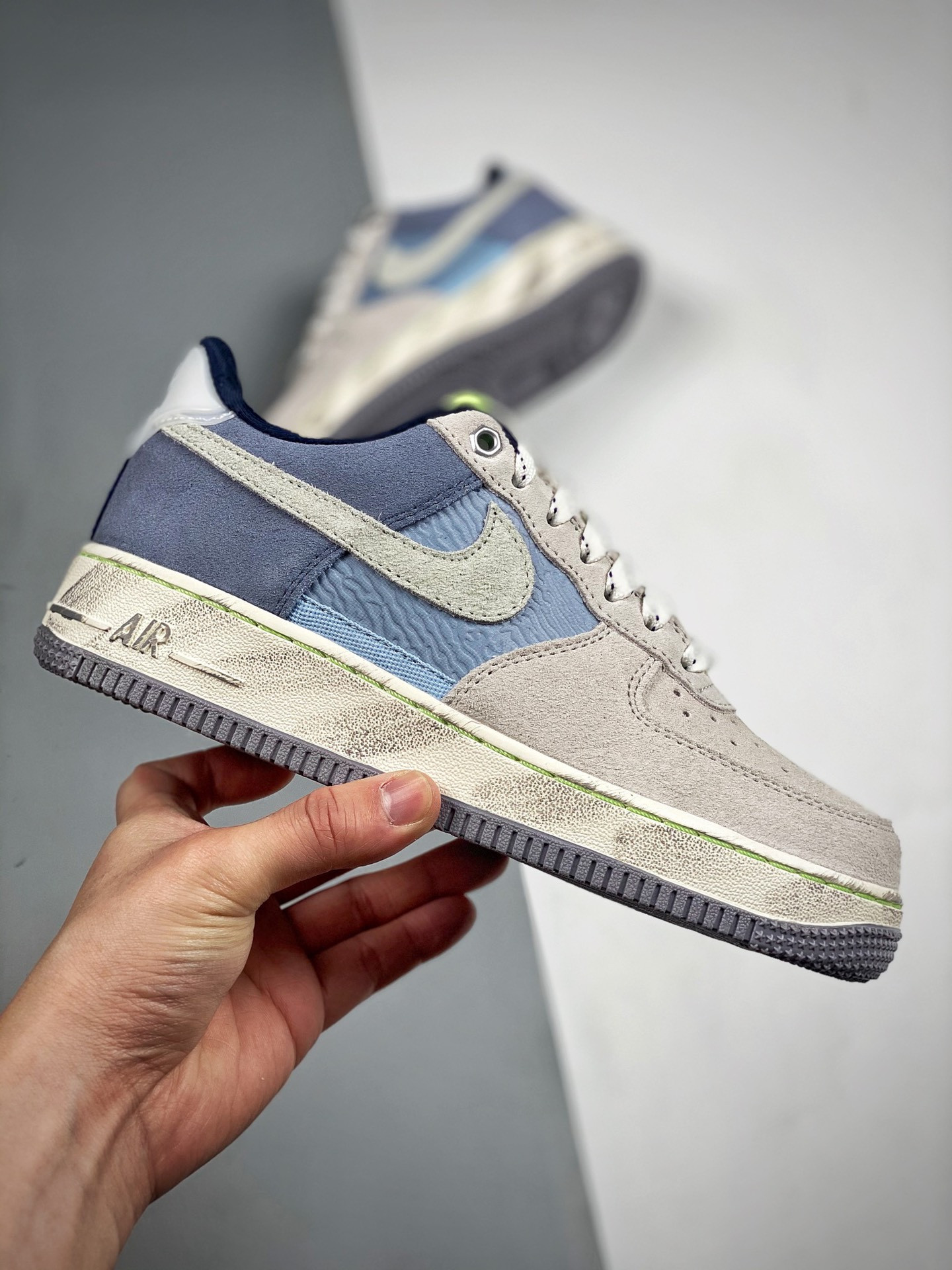 Nike Air Force 1 07 LX Mountain White Greystone Light Blue For Sale