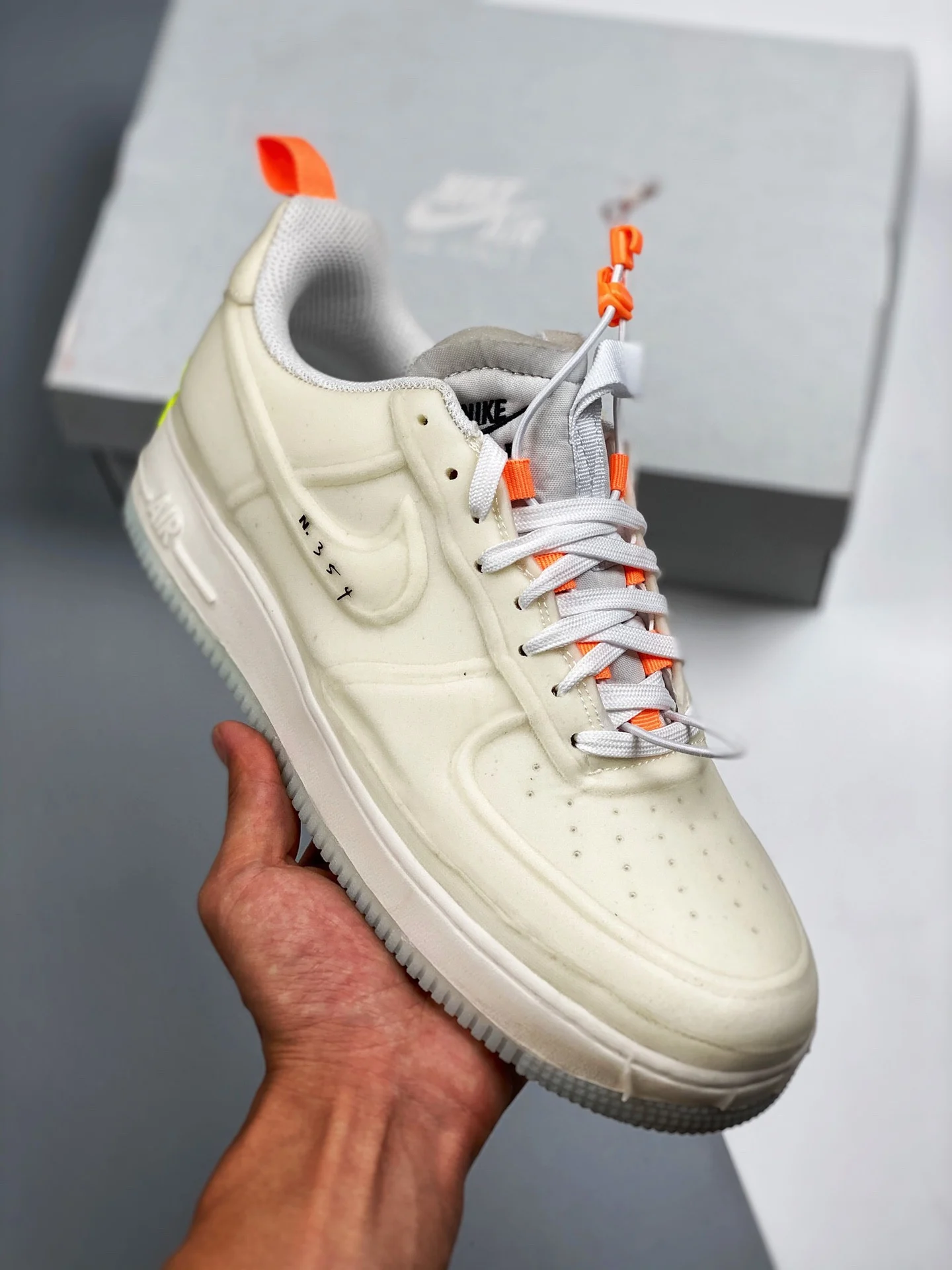 Nike Air Force 1 Experimental White Sail Atomic Orange Black For Sale