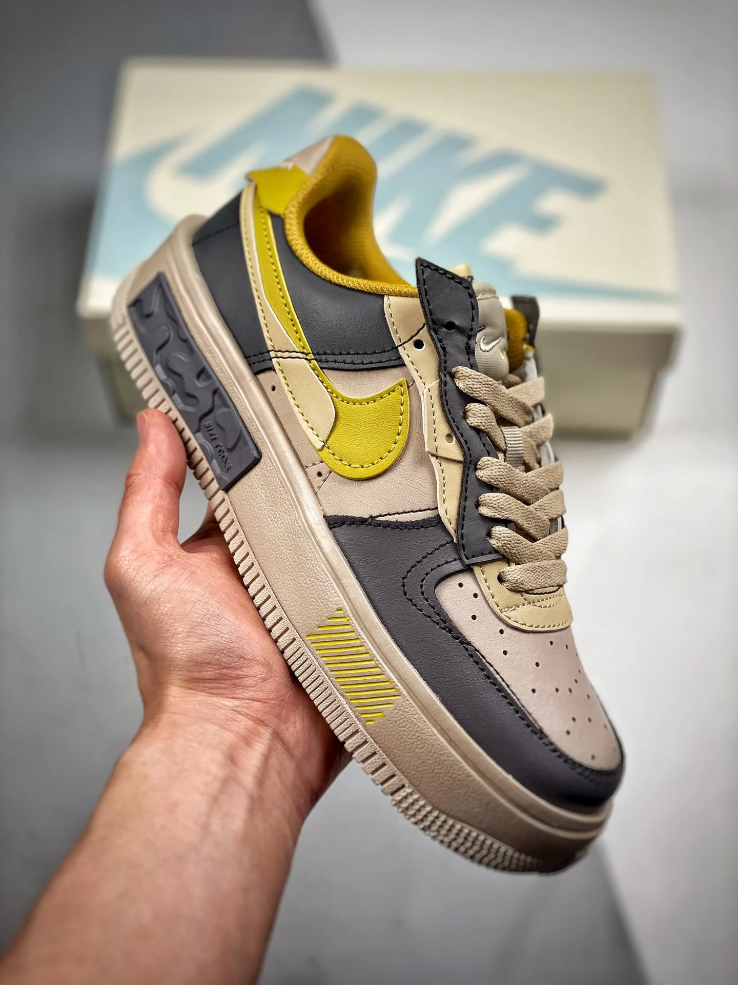 Nike Air Force 1 Fontanka Beach Yellow-Dark Grey For Sale