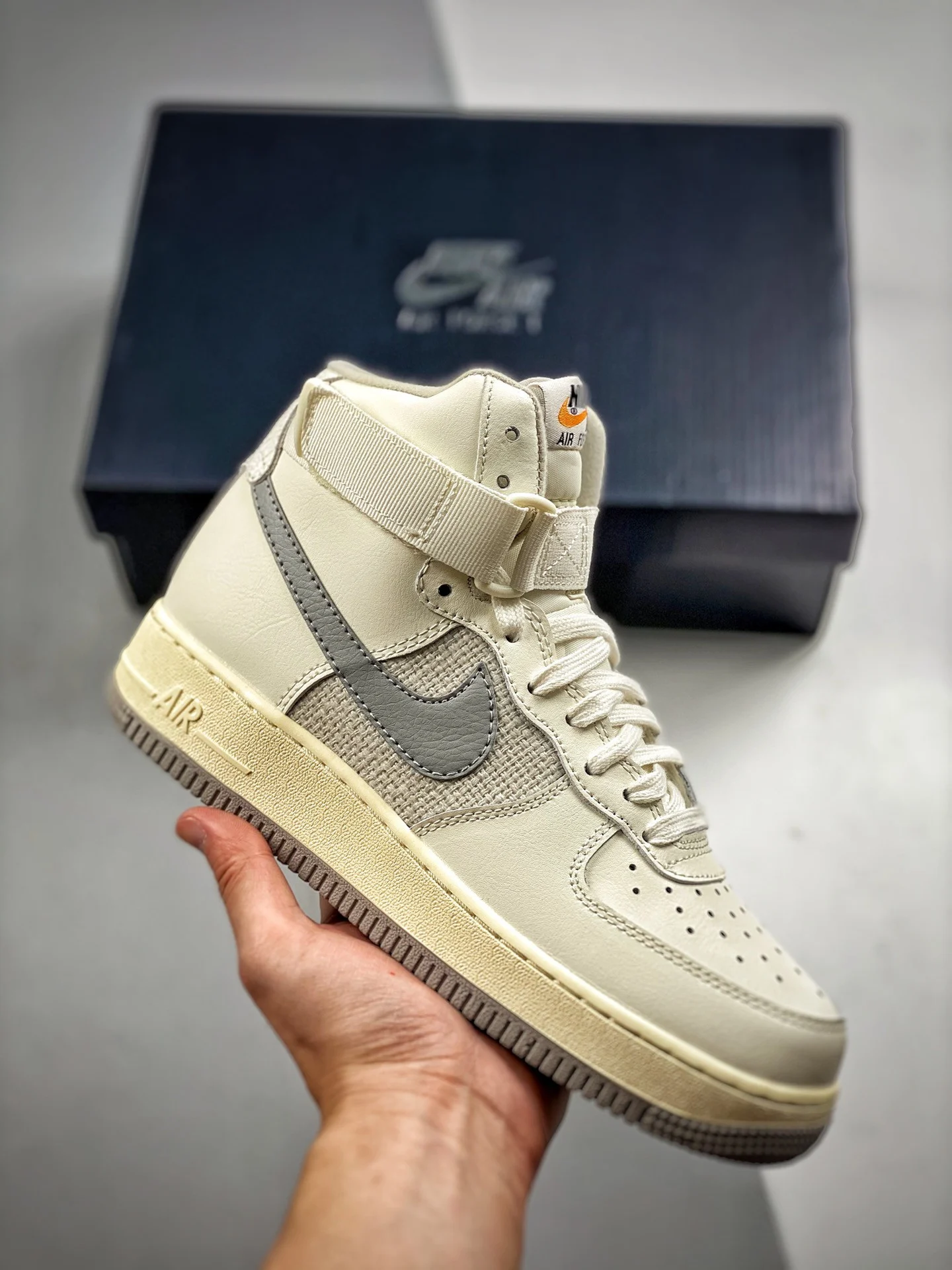 Nike Air Force 1 High Vintage Sail Medium Grey-Light Bone-Coconut Milk For Sale