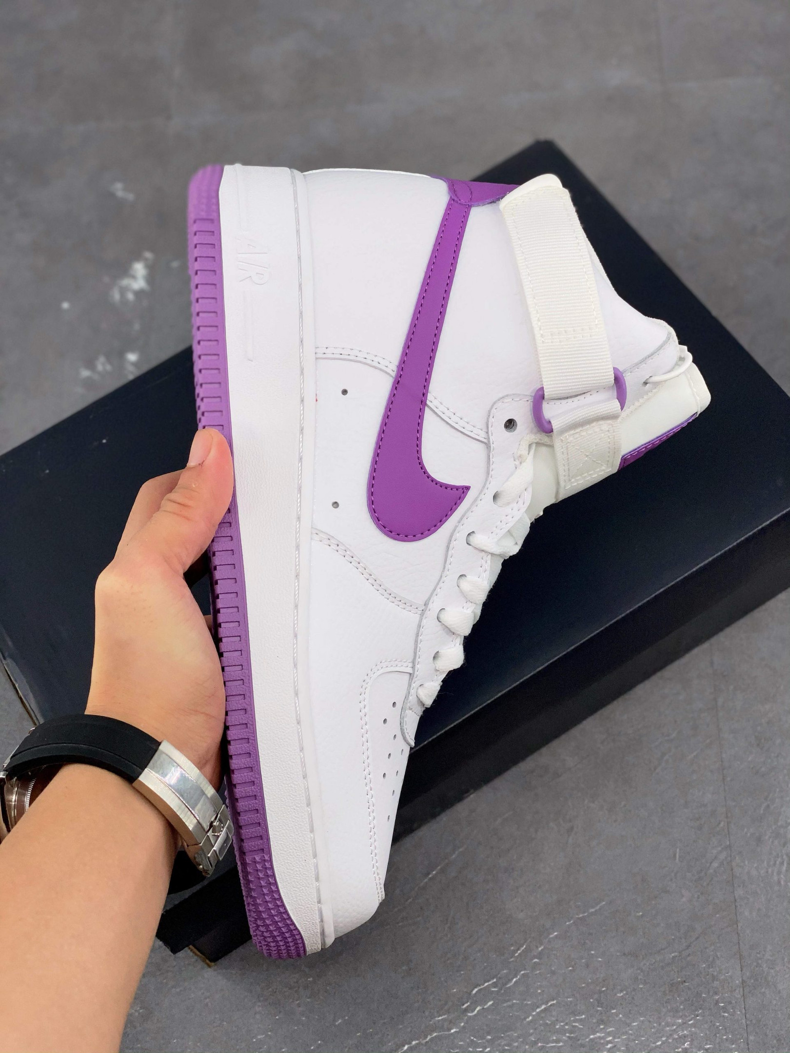 Nike Air Force 1 High White Dark Orchid  For Sale