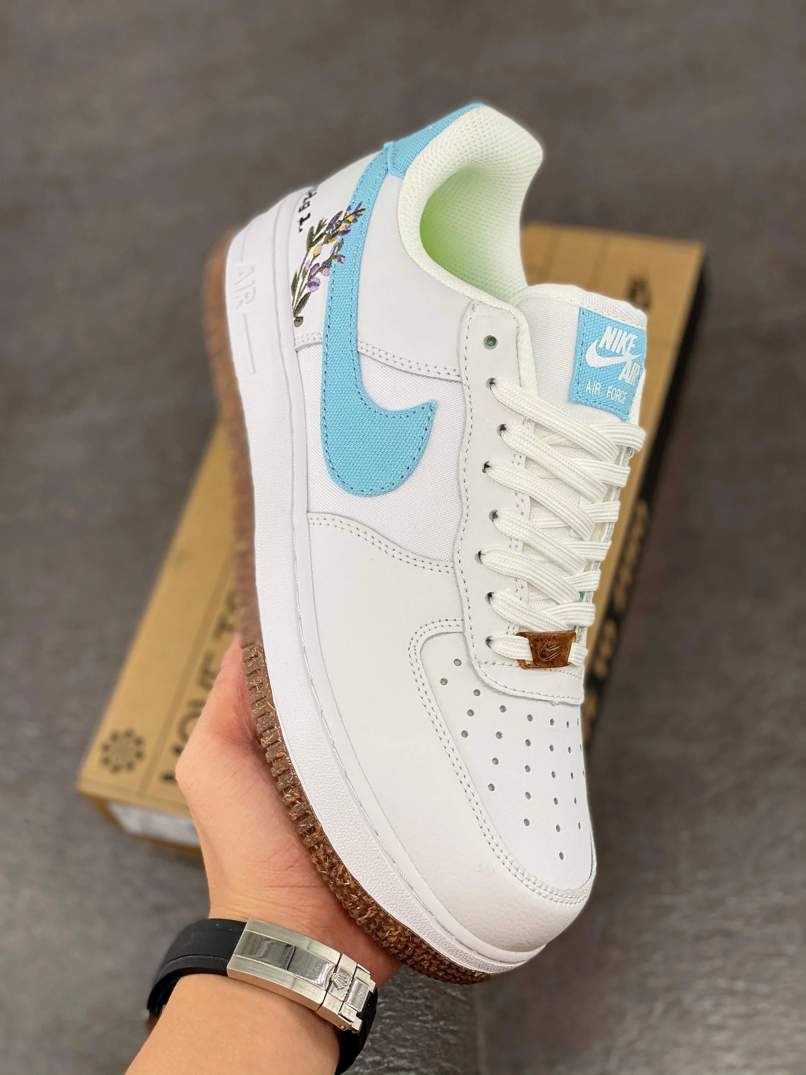 Nike Air Force 1 Indigo White Black Obsidian CZ0338-100 For Sale