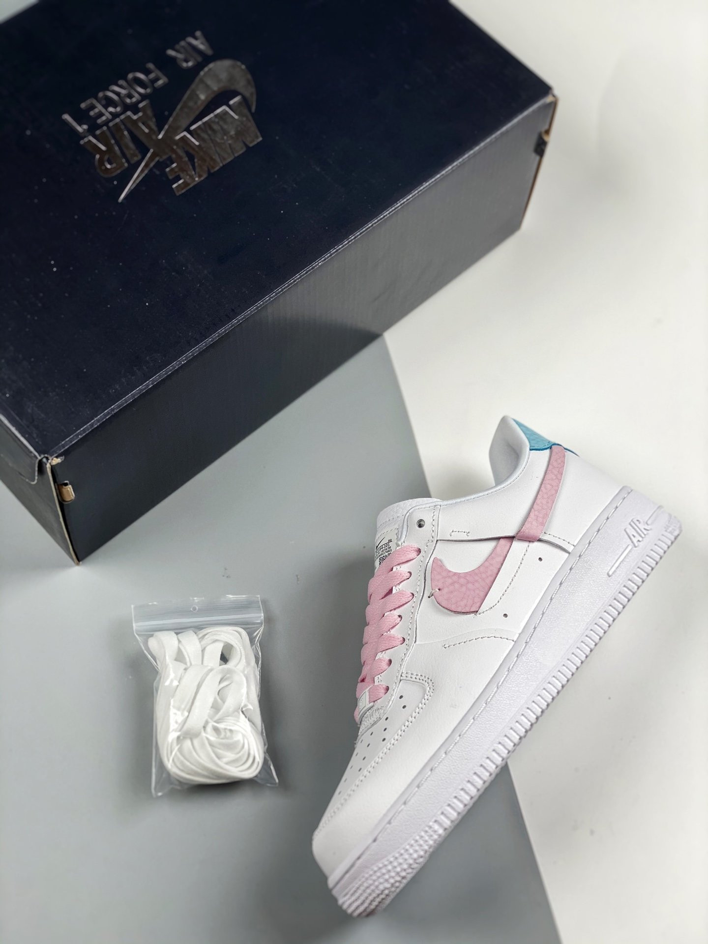 Nike Air Force 1 LXX White Pink Rise-Bleached Aqua For Sale