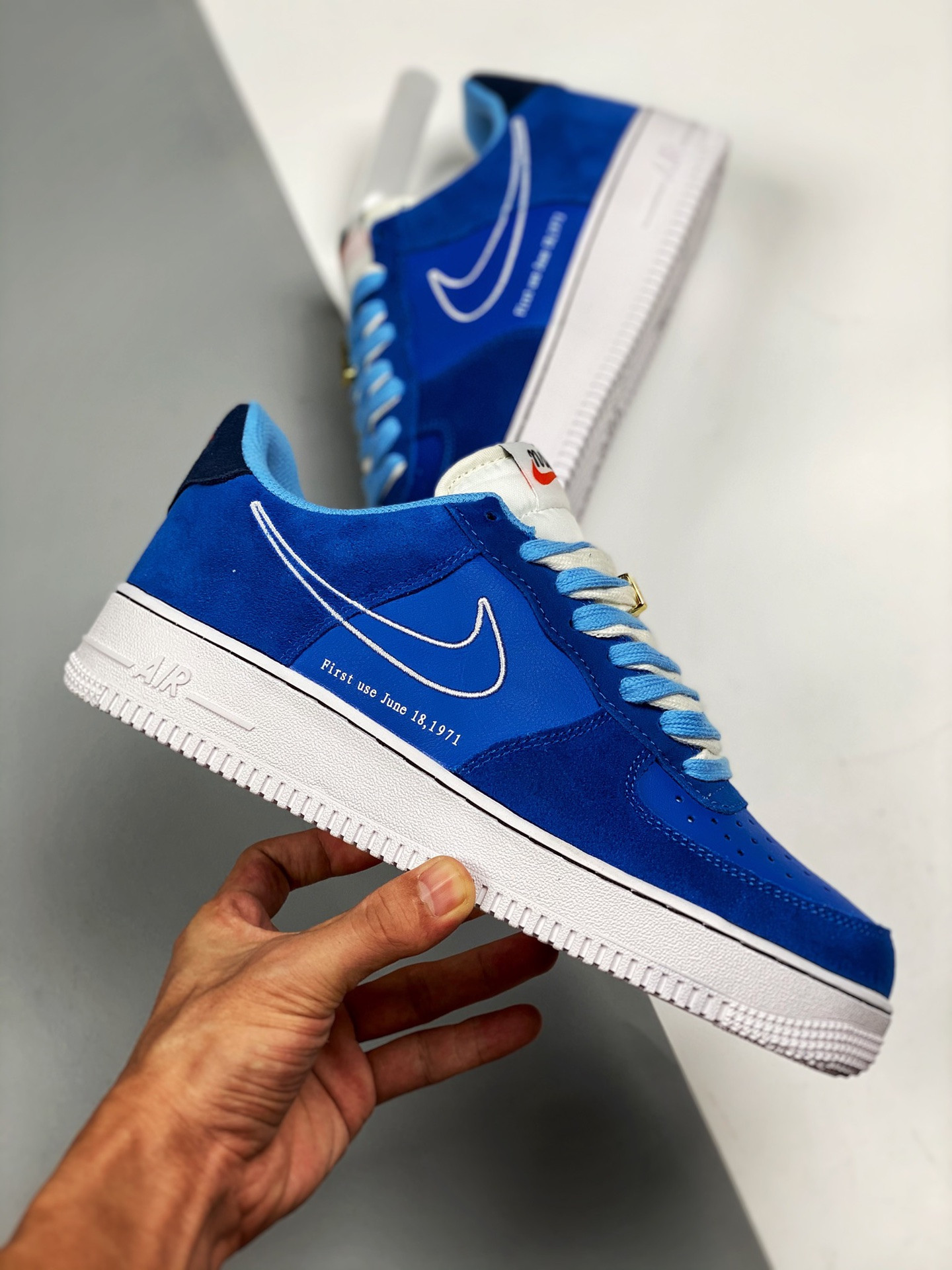 Nike Air Force 1 Low First Use University Blue White For Sale