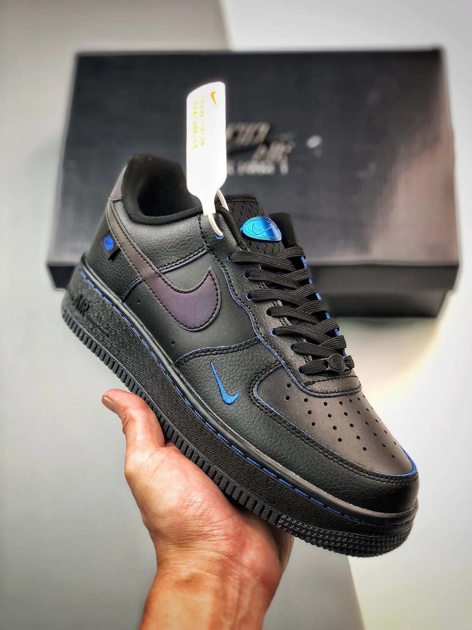 Nike Air Force 1 Low Global Black Royal FB1840-100 For Sale