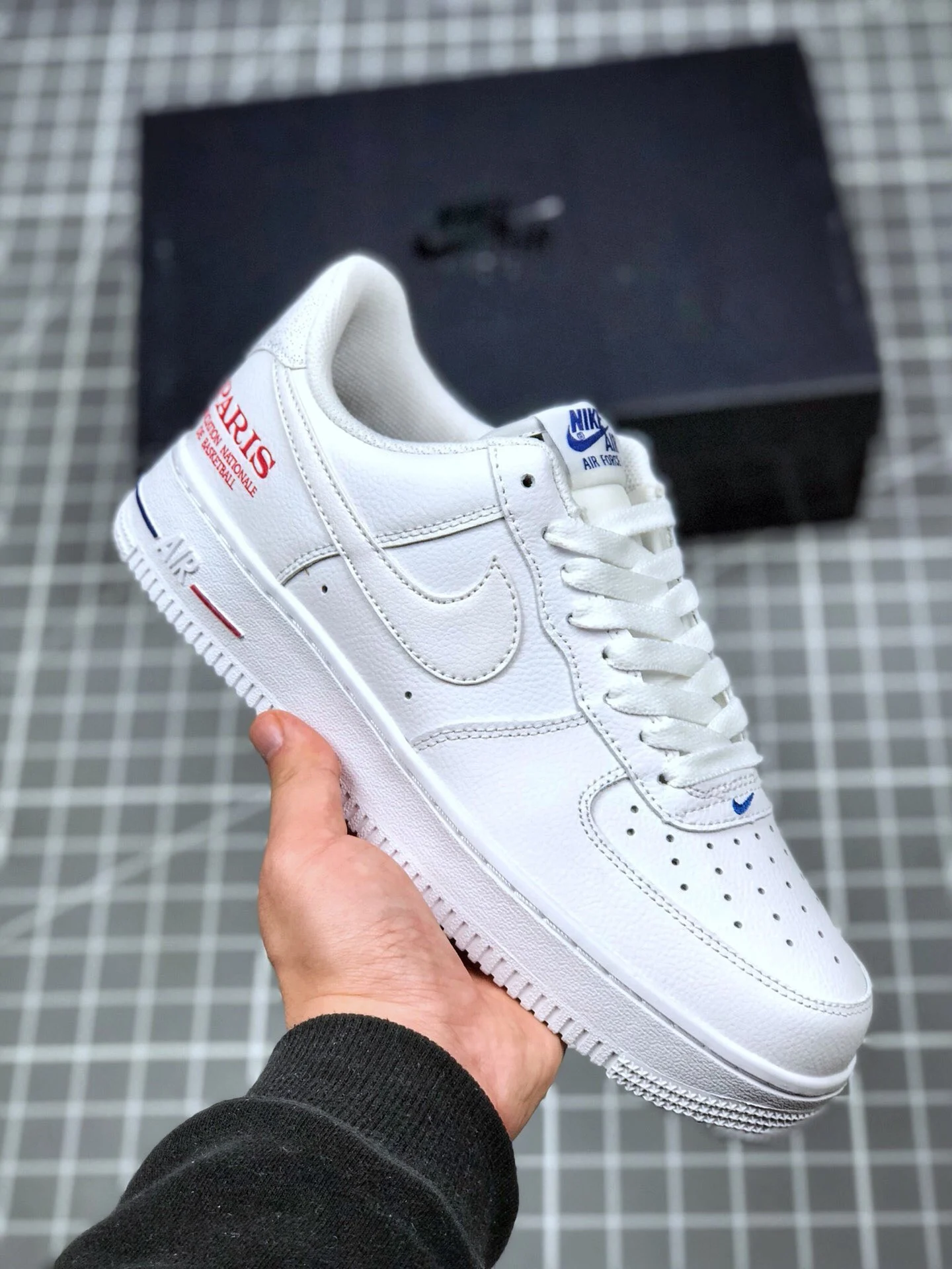 Nike Air Force 1 Low NBA Paris White University Red For Sale