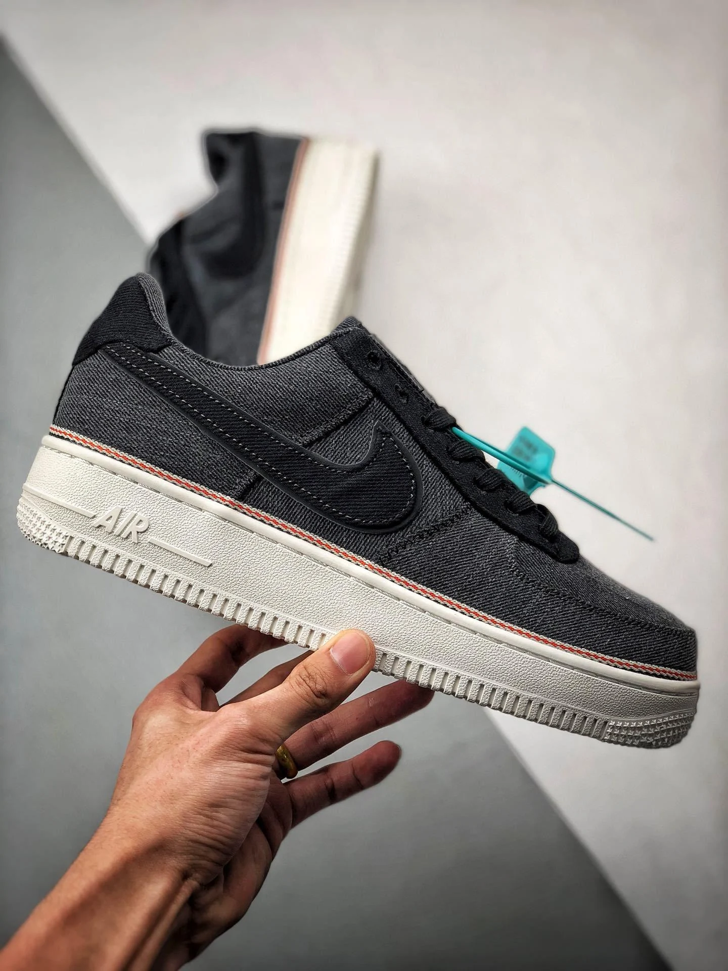 Nike Air Force 1 Low Denim Black For Sale