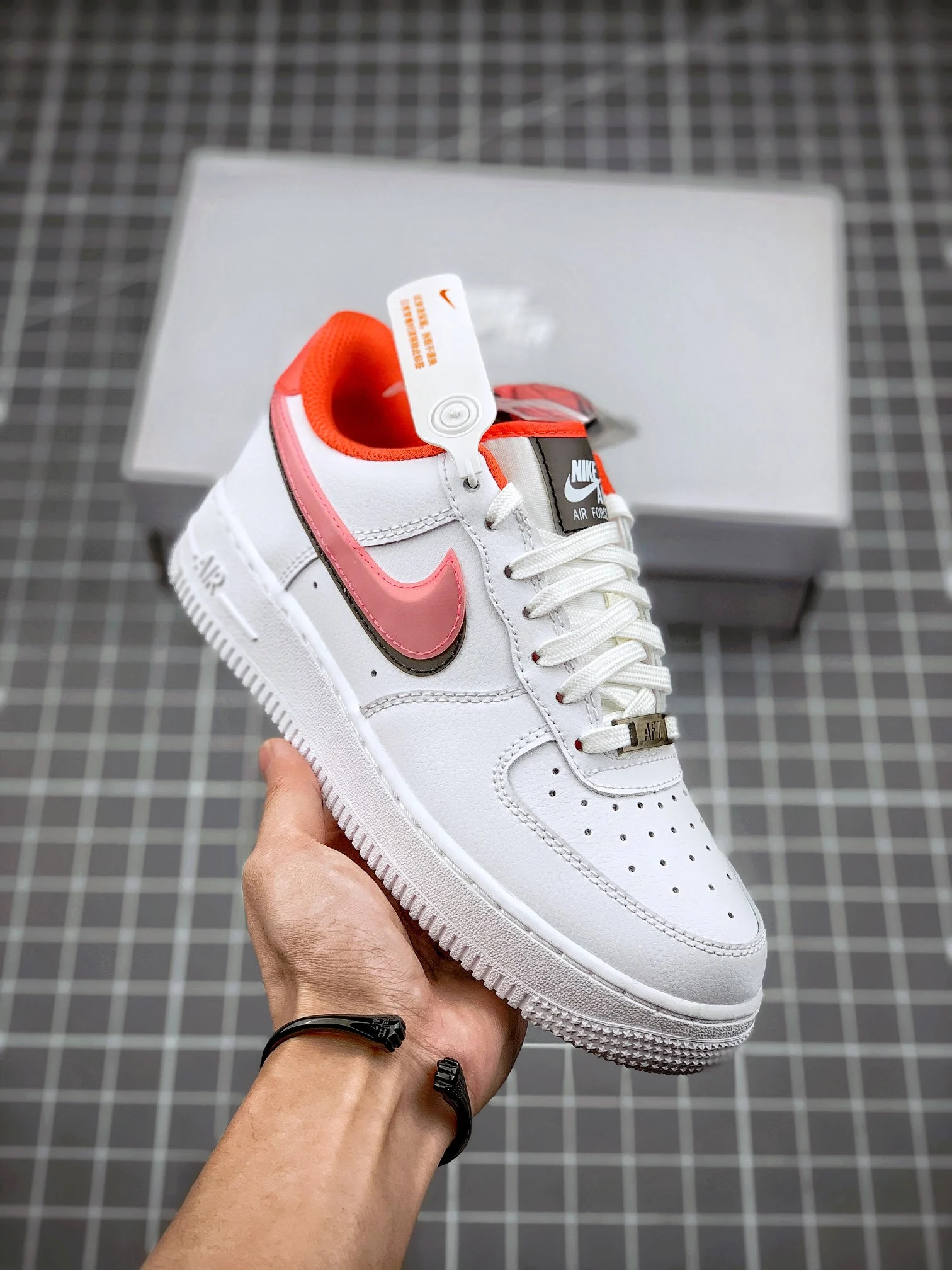 Nike Air Force 1 Low White BlackBright Crimson For Sale