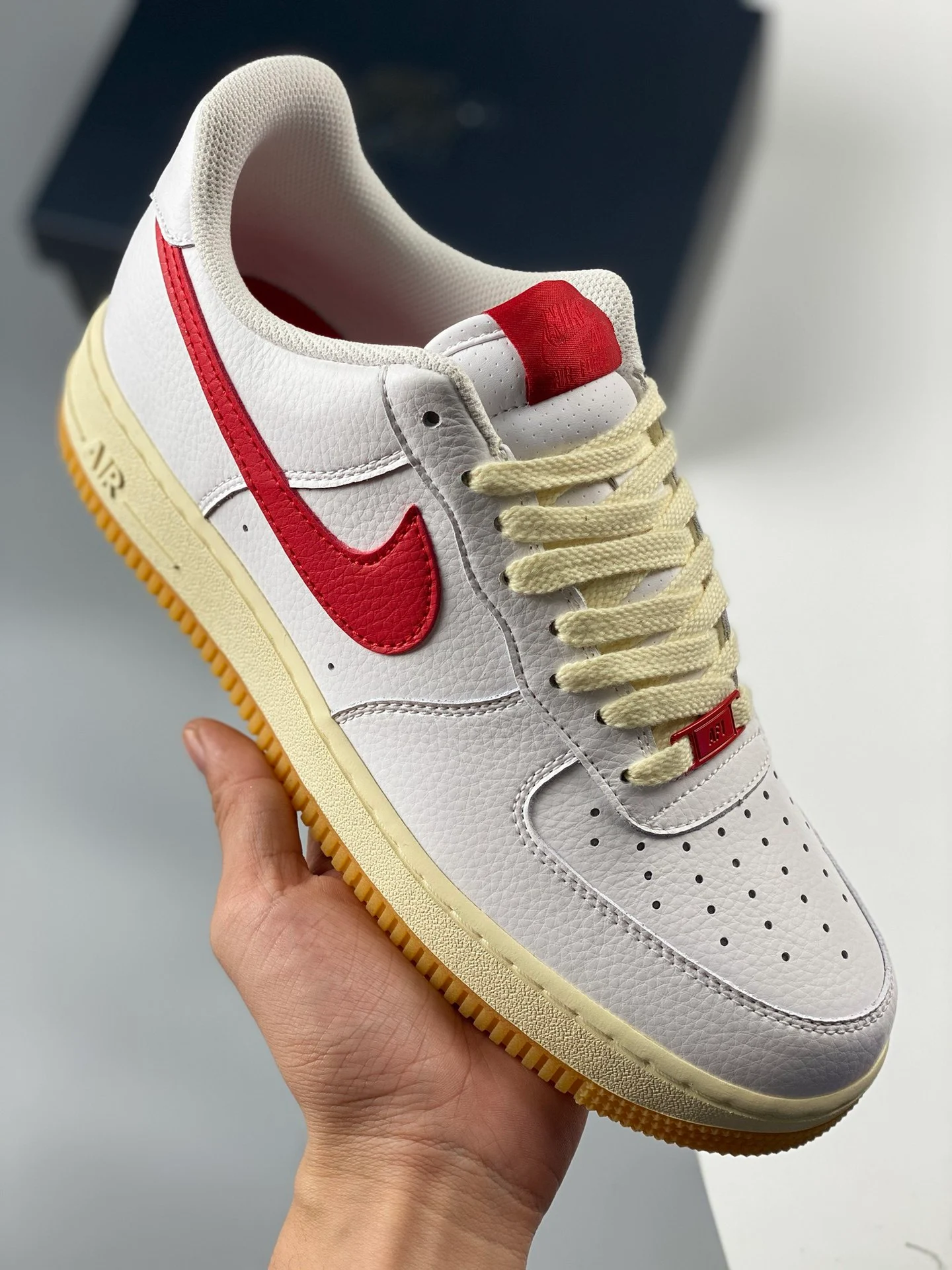 Nike Air Force 1 Low White and Red Gum FN3493-100 For Sale