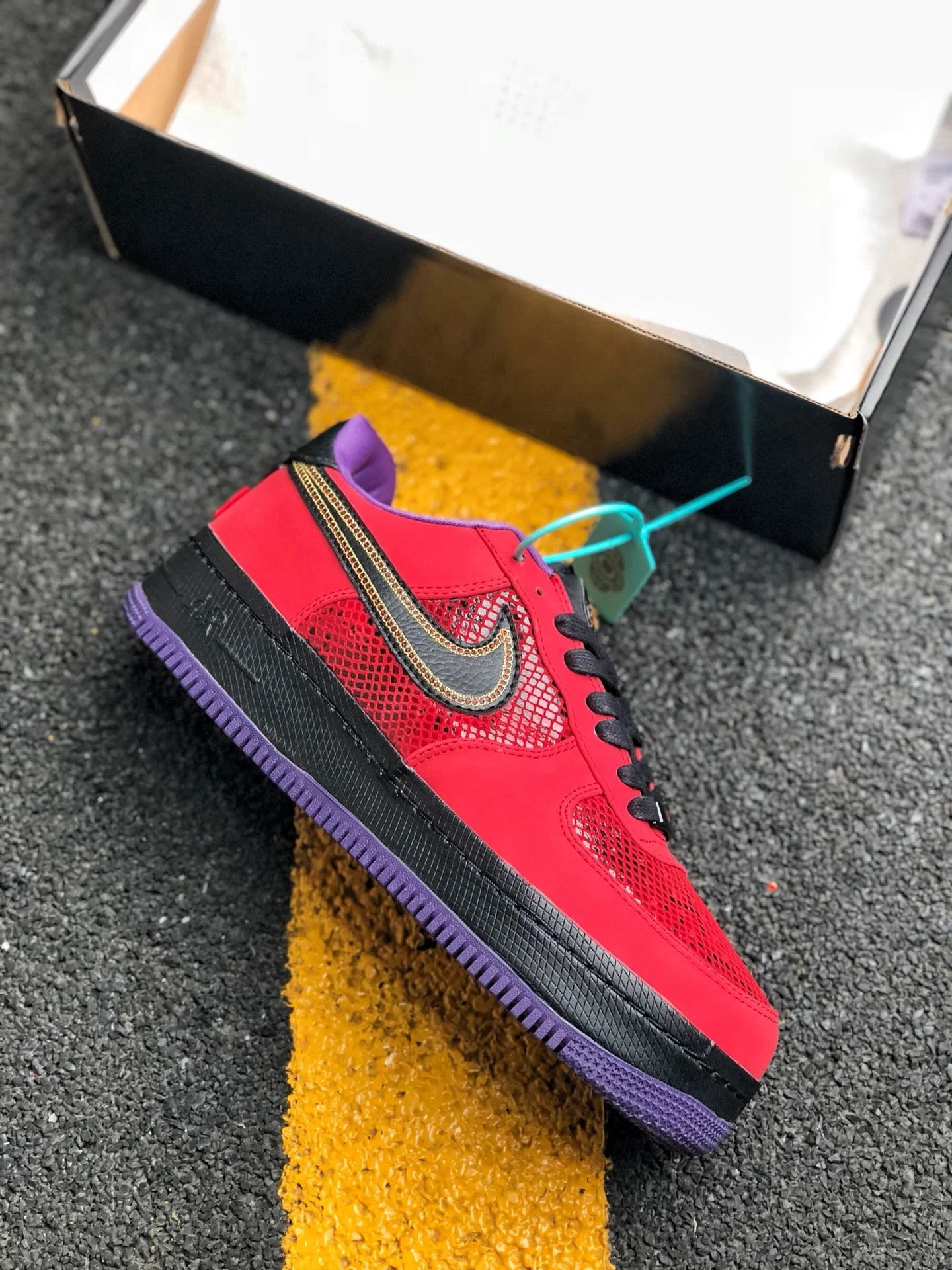 Nike Air Force 1 NG CMFT Low Year Of The Snake RedBlack-Court Purple On Sale