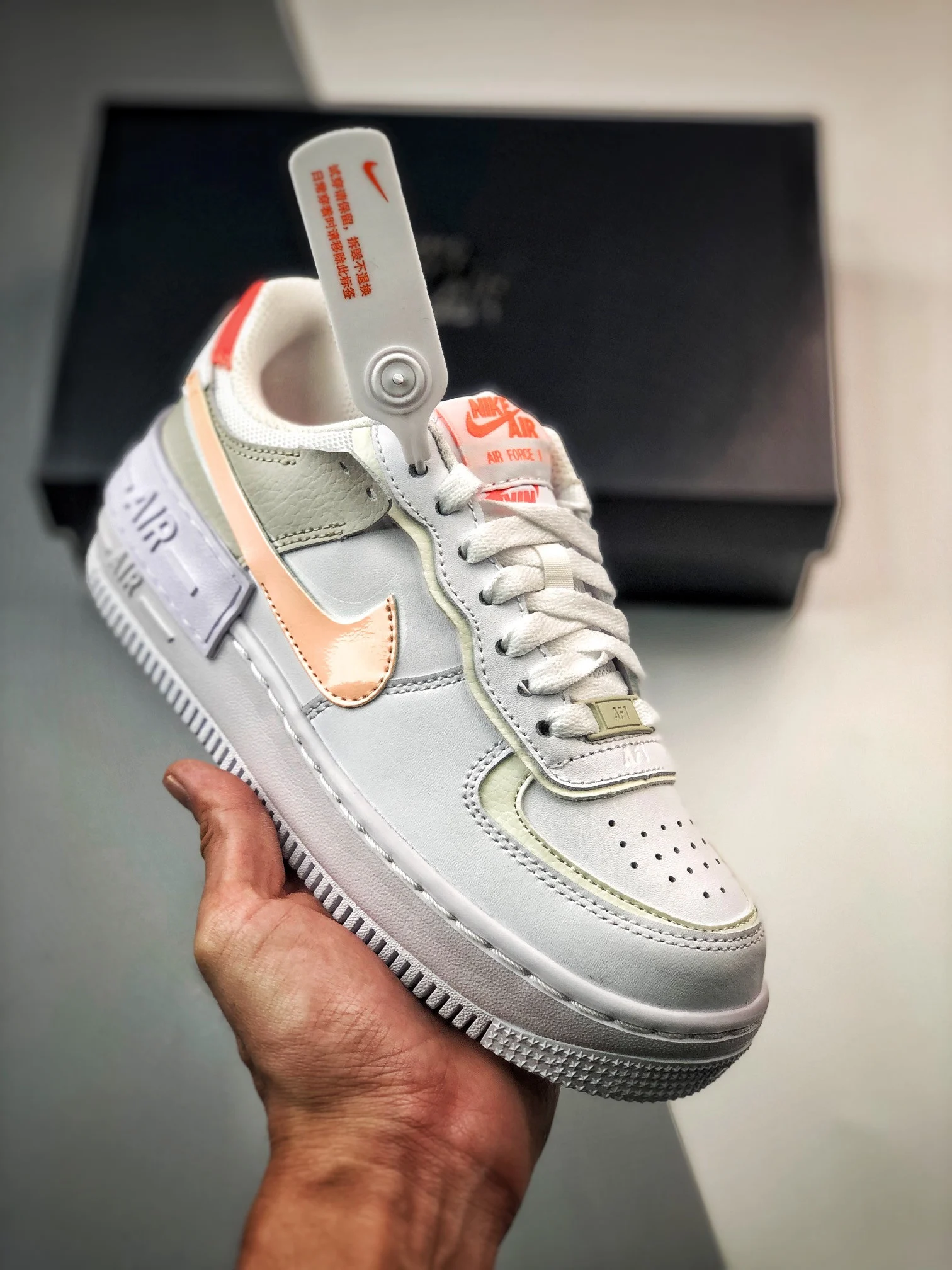 Nike Air Force 1 Shadow White Bright Mango DH3896-100 For Sale