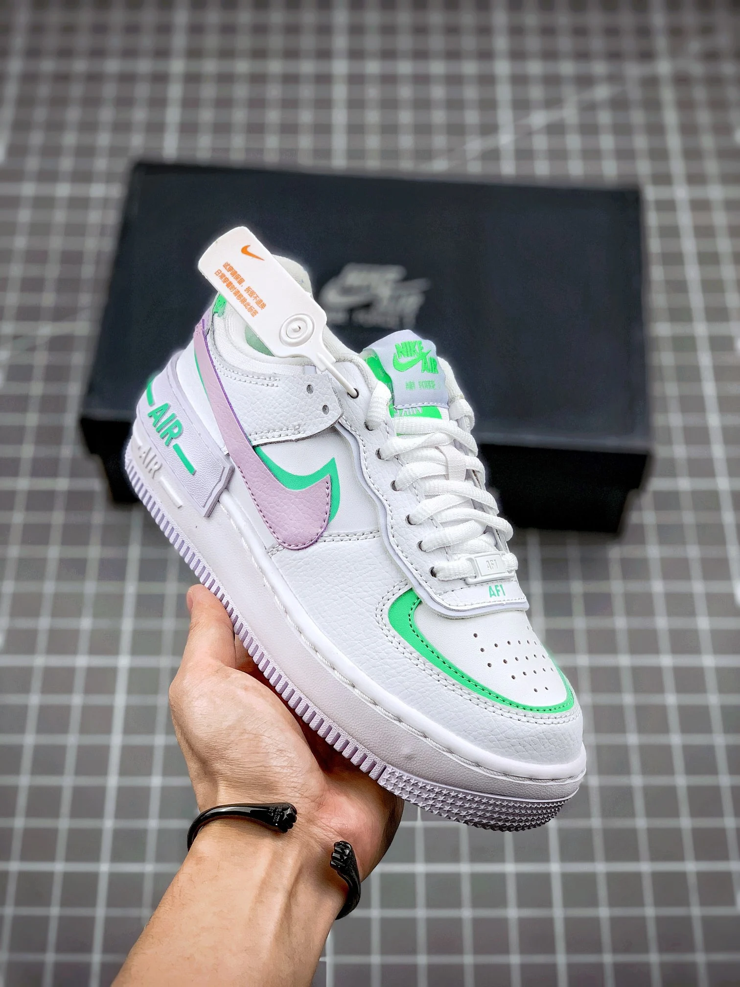 Nike Air Force 1 Shadow White Infinite Lilac-Football Grey For Sale