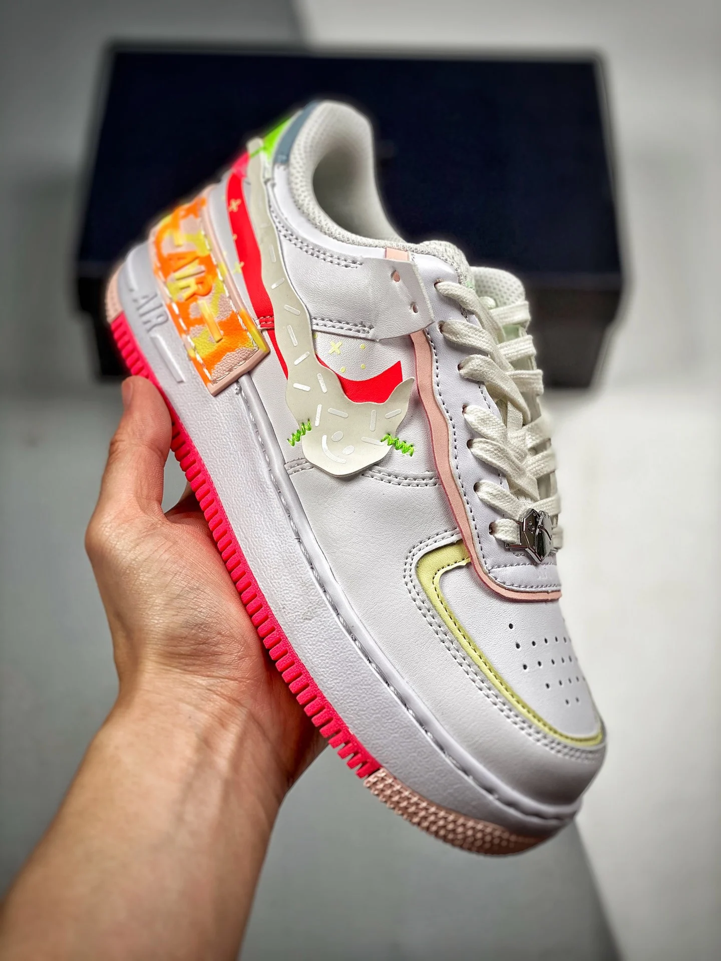 Nike Air Force 1 Shadow White Pink Orange DV1364-111 For Sale