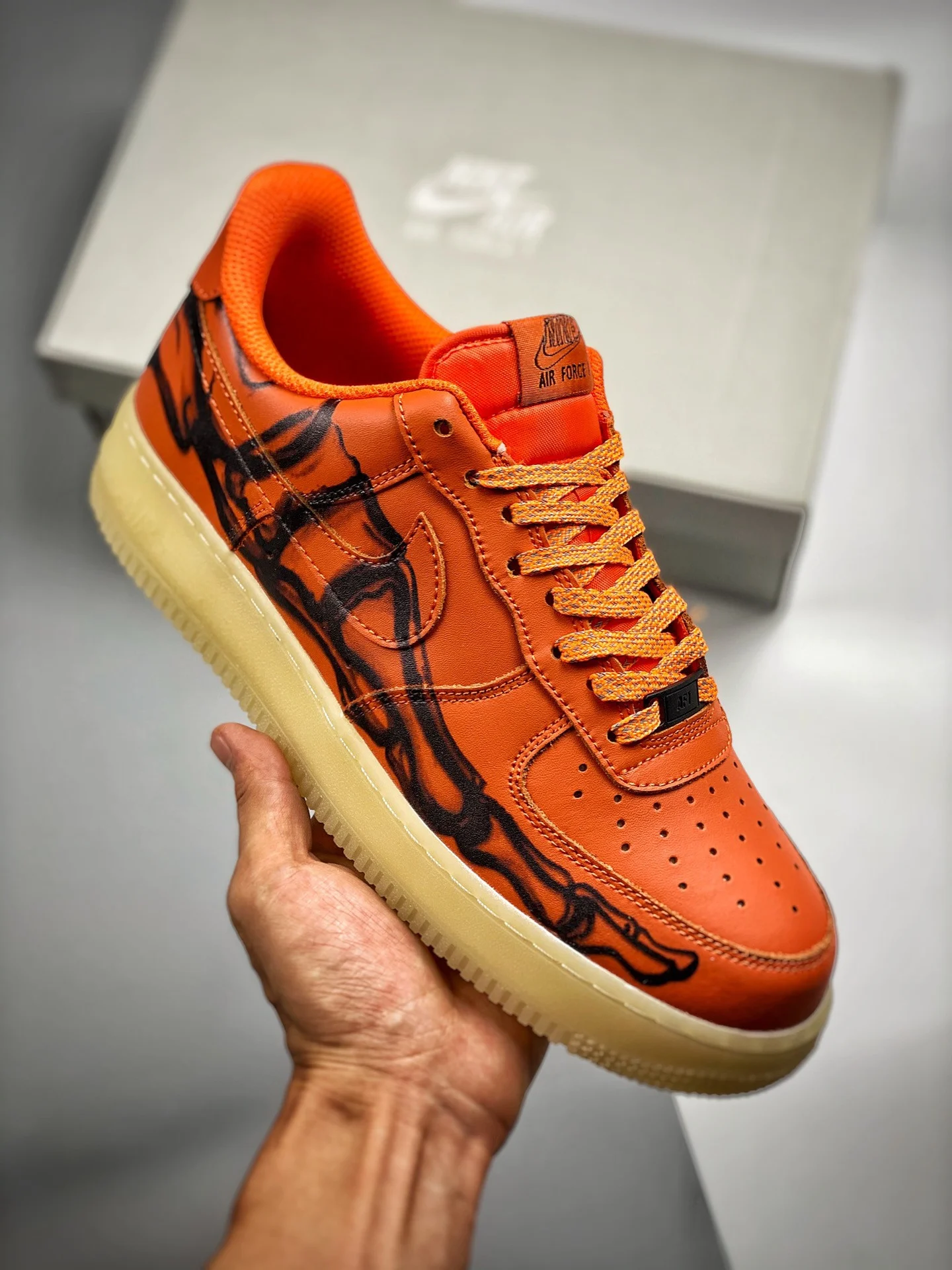 Nike Air Force 1 Skeleton Brilliant Orange CU8067-800 For Sale