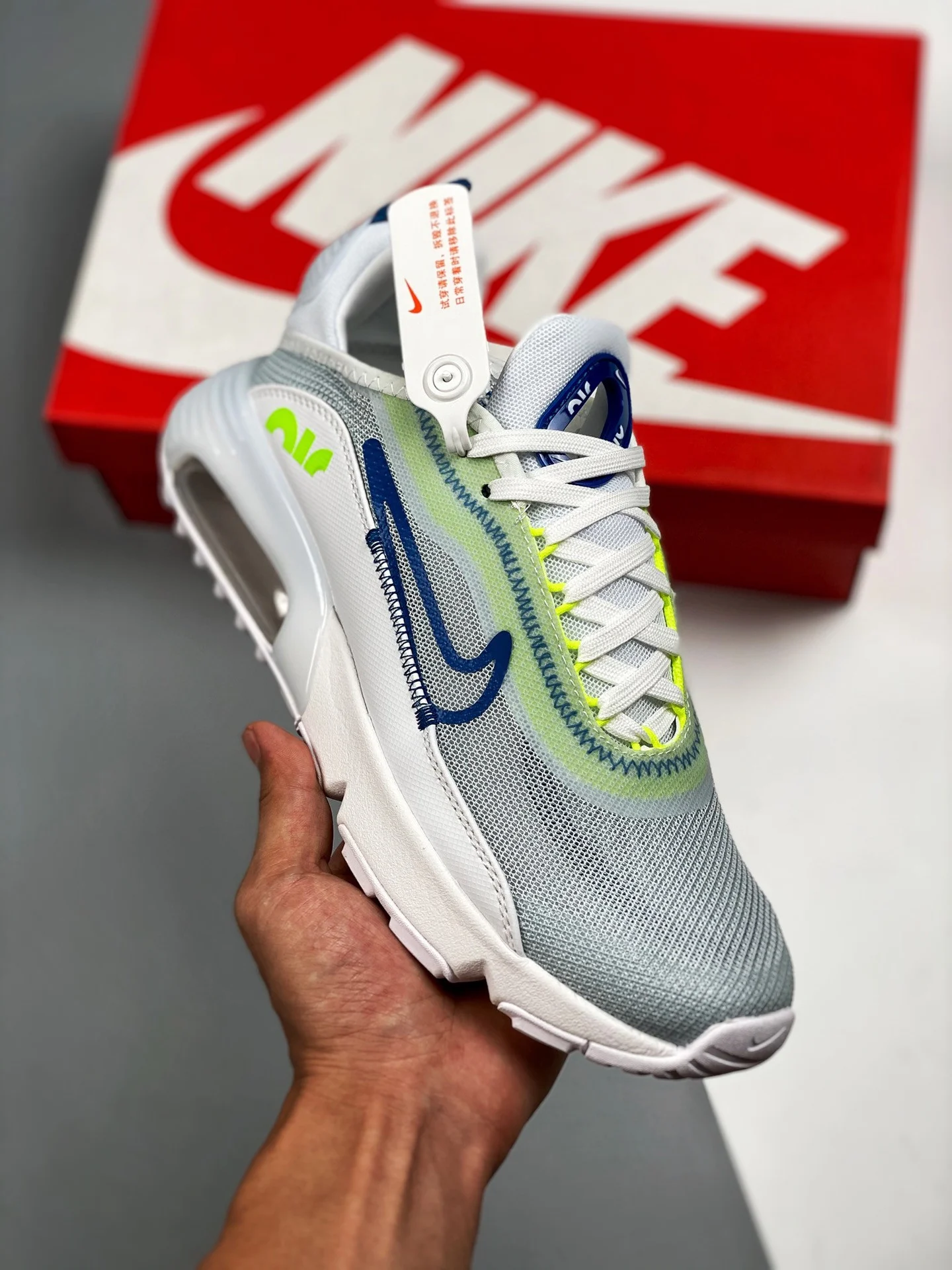 Nike Air Max 2090 Platinum Tint Blustery-White-Volt On Sale