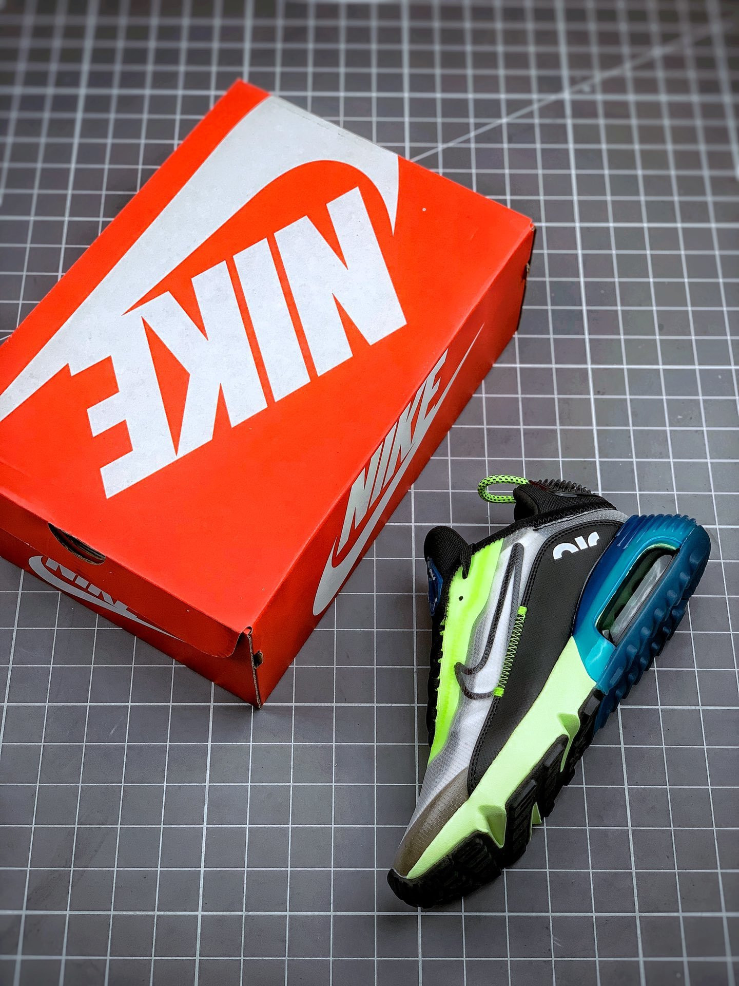 Nike Air Max 2090 White Black-Volt-Blue Force On Sale