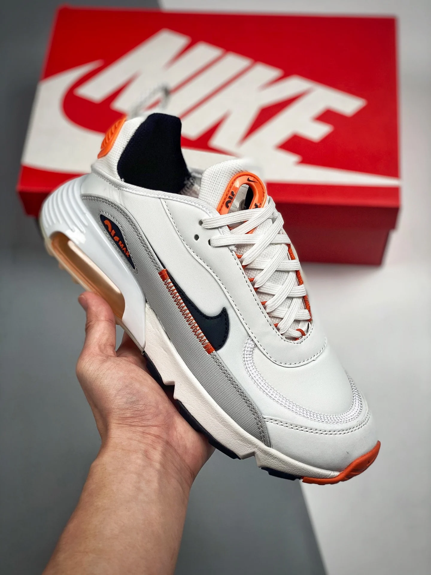 Nike Air Max 2090 White Grey Orange On Sale